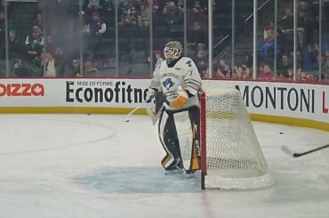 Springfield Thunderbirds goalie Vadim Zherenko warms up 3/20/26