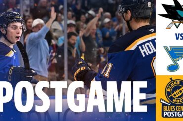 St Louis Blues Beat Celebrini & The Sharks in OT Thriller, 2-1 | Blues Central Postgame