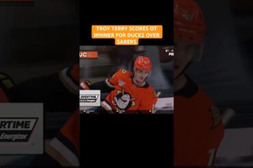 TROY TERRY SCORES OT WINNER FOR DUCKS OVER SABERS