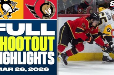 Pittsburgh Penguins at Ottawa Senators | FULL Shootout Highlights - March 26, 2026