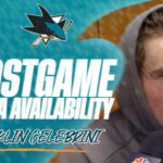 Postgame at STL (3/26): Celebrini