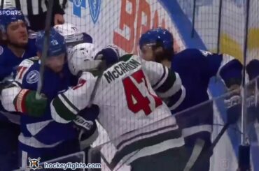 Michael McCarron vs Corey Perry | Mar 24, 2026 | Minnesota Wild vs Tampa Bay Lightning