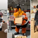 👏 Flyers Nick Seeler & Christian Dvorak + Scott Hartnell & Gritty Box Food for Philabundance