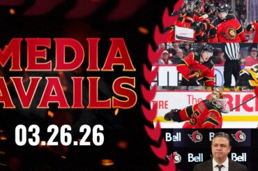 Linus Ullmark, Drake Batherson, Brady Tkachuk, Travis Green Postgame Media vs PIT