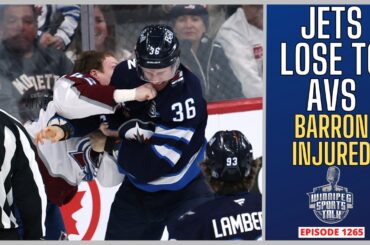 Winnipeg Jets lose to Colorado Avalanche, Morgan Barron injured