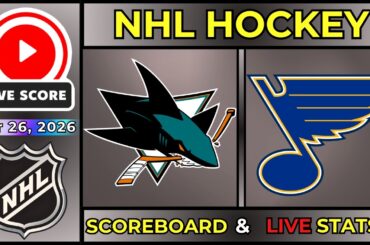 🔴 San Jose Sharks vs St. Louis Blues LIVE | 2026 NHL Regular Season | March 26, 2026 | SCOREBOARD