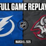 GAME OF THE YEAR?! Lightning vs. Sabres | Full Game Replay | Mar 8, 2026