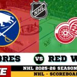 🔴LIVE : Detroit Red Wings Vs Buffalo Sabres | NHL 2026 | NHL Live SCOREBOARD