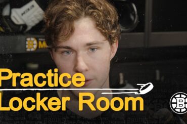 Fraser Minten and Morgan Geekie speak about working with Patrice Bergeron on skills.