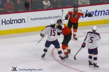 Dante Fabbro vs Christian Dvorak | Mar 24, 2026 | Columbus Blue Jackets vs Philadelphia Flyers