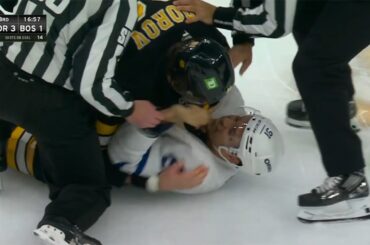 Nikita Zadorov Drops 🥊 Gloves 🥊 With Dakota Joshua