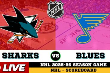LIVE : San Jose Sharks Vs St. Louis Blues | NHL 2026 | NHL Live SCOREBOARD | 27/03/2026