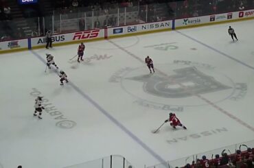 Utica Comets' Nico Daws makes a nice glove save in OT vs. Laval Rocket's Marc Del Gaizo 3/25/26