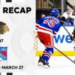Blackhawks at Rangers Game Highlights | 3.27.26