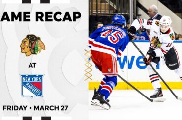 Blackhawks at Rangers Game Highlights | 3.27.26