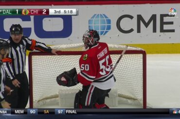 Announcers go wild as Crawford makes spectacular save on Shore