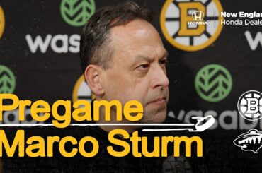 Marco Sturm updates the media ahead of BOS vs. MIN