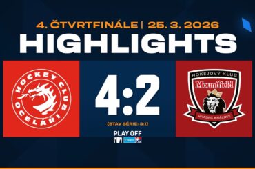 Highlights ČF4 | HC Oceláři Třinec vs. Mountfield HK 4:2 | 25.03.2026