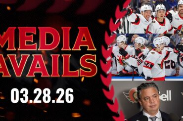 Dylan Cozens, Jordan Spence, Travis Green Postgame Media vs TBL