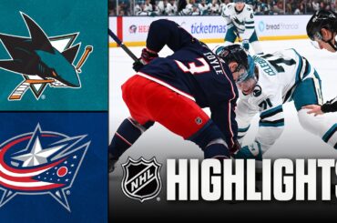 Sharks vs. Blue Jackets | NHL Highlights | March 28, 2026