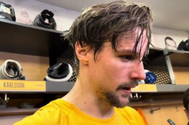 Erik Karlsson, Penguins, on having stick ripped from hands