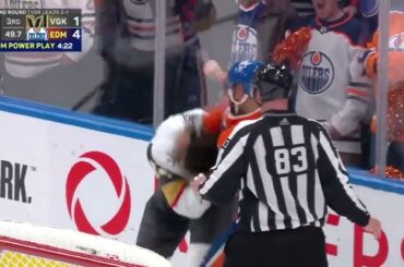 Chaos in Edmonton: Kane hit, Pietrangelo Slashes Draisaitl, Nurse Fights Hague