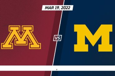 Condensed Game: Michigan vs. Minnesota | Big Ten Men's Hockey | March 19, 2022
