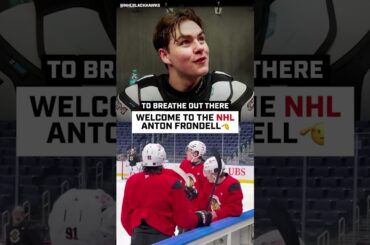 Anton Frondell is OFFICIALLY in the Lineup for the Chicago Blackhawks👀👏