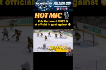 #Penguins Erik Karlsson LOSES TEMPER @ referee after Stars goal #NHL #Hockey #fyp #foryou #icehockey