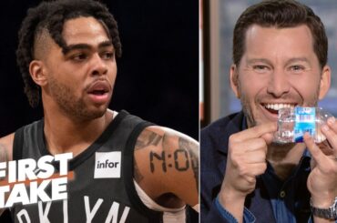 Will Cain laughs at D'Angelo Russell’s attempt to hide contraband | First Take