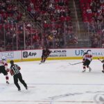 Seth Jarvis scores a shorthanded goal against the New Jersey Devils