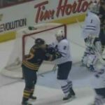 Luke Schenn vs Dominic Moore Mar 27, 2009