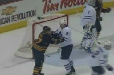 Luke Schenn vs Dominic Moore Mar 27, 2009