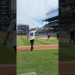 Jonathan Toews throws the first pitch at the @c@cubsame!