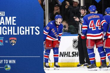 GAME HIGHLIGHTS | 2025-26: New York Rangers vs Florida Panthers (3/29/26)