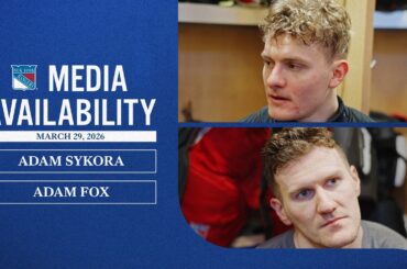 NYR vs FLA: Adam Sykora and Adam Fox Postgame Media Availability | March 29, 2026