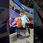 Lucas James meets his Gift of Life donor, NLL player Patrick Shoemay 💙 #nhl #tampa #hockey #nll