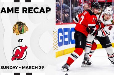 Blackhawks at Devils Game Highlights | 3.29.26