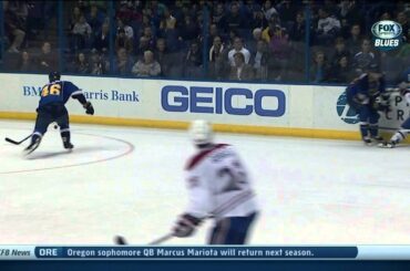 Jaden Schwartz wrist shot 4-1 Montreal Canadians vs St. Louis Blues  12/19/13 NHL Hockey.