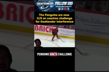 Pittsburgh Penguins are now 0/9 on Coaches Challenge Goalie Interference #NHL #Hockey #fyp #foryou