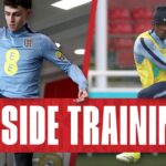 Pickford v Madueke shooting challenge 🎯 Calvert-Lewin and Cole Palmer on target | Inside Training