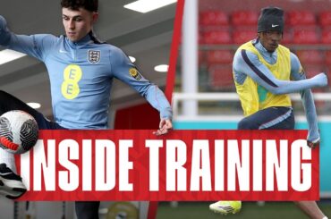 Pickford v Madueke shooting challenge 🎯 Calvert-Lewin and Cole Palmer on target | Inside Training