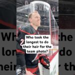 Who took the longest to do their hair for the team photo?