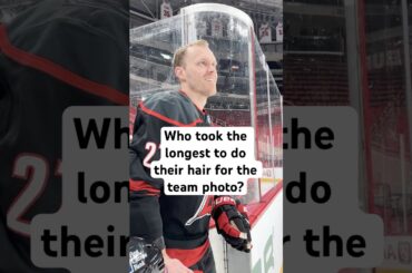Who took the longest to do their hair for the team photo?