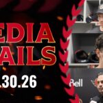 Jake Sanderson, Shane Pinto, Travis Green Media Availability