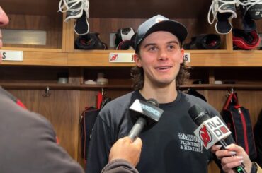 Jack Hughes Press Conference after Devils 5-3 win over Blackhawks