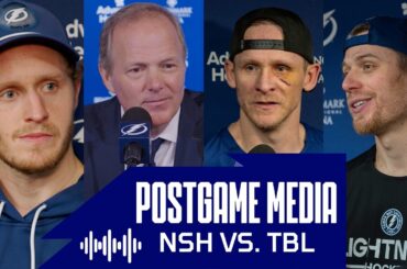 Postgame Media vs NSH | Johansson, Perry, Guentzel, Cooper