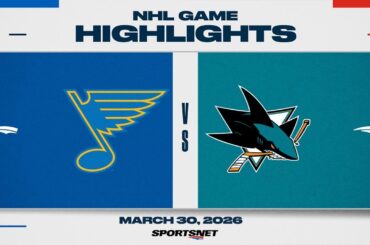 NHL Highlights | Blues vs. Sharks - March 30, 2026