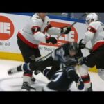 Brady Tkachuk crosscheck on Girgensons: someday this will be a routine call