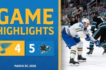 Game Highlights: Sharks 5, Blues 4